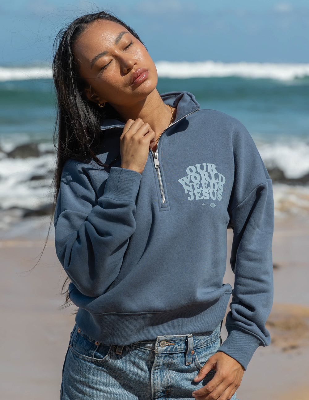 Our World Needs Jesus Women's Half-Zip