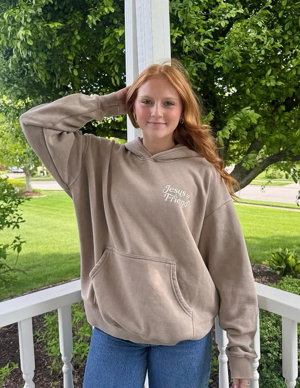 What a Friend in Jesus Brown Unisex Hoodie